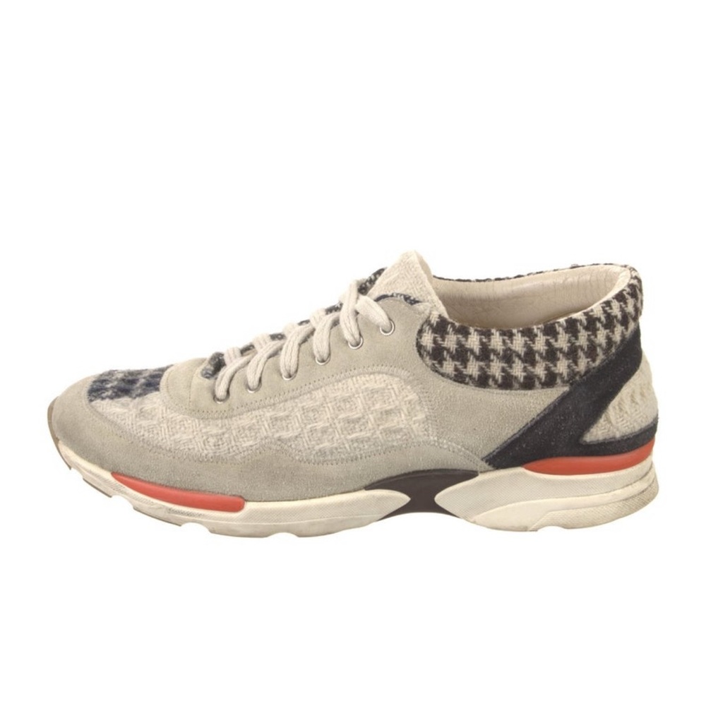 Three-tone tweed sneakers - CHANEL
